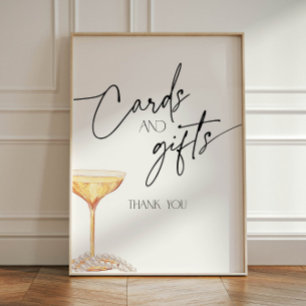 Pearls and Prosecco Cards and Gifts Pedestal Sign