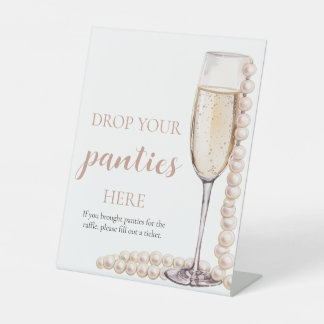 Pearls and Prosecco Drop Your Panties Game Sign