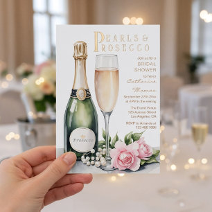 Pearls And Prosecco Floral Elegant Bridal Shower