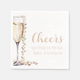 Pearls and Prosecco Future Mrs Bridal Shower Napkin