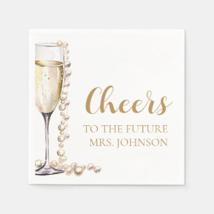 Pearls and Prosecco Future Mrs Bridal Shower Napkin