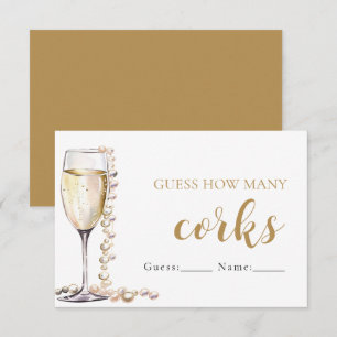 Pearls and Prosecco Guess How Many Corks Game Enclosure Card