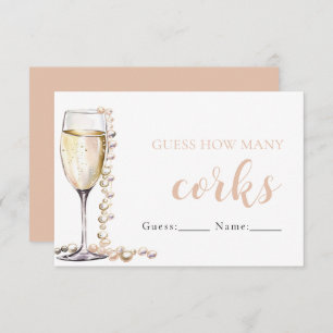 Pearls and Prosecco Guess How Many Corks Game Invitation