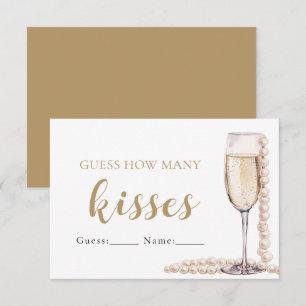 Pearls and Prosecco Guess How Many Kisses Game Enclosure Card