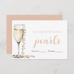 Pearls and Prosecco Guess How Many Pearls Game Invitation