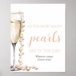 Pearls and Prosecco Guess How Many Pearls Game Poster