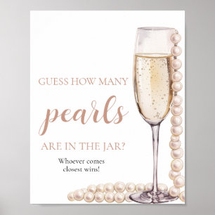 Pearls and Prosecco Guess How Many Pearls Game Poster