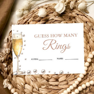 Pearls and Prosecco Guess How Many Rings Game Enclosure Card