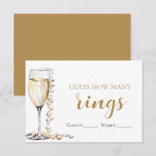 Pearls and Prosecco Guess How Many Rings Game Enclosure Card