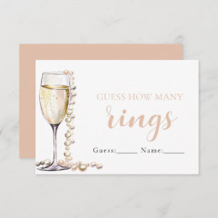 Pearls and Prosecco Guess How Many Rings Game Invitation