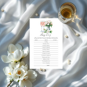 Pearls and Prosecco Honey Do’s Bridal Shower Game 