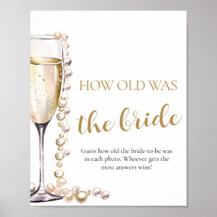 Pearls and Prosecco How Old was the Bride Game Poster