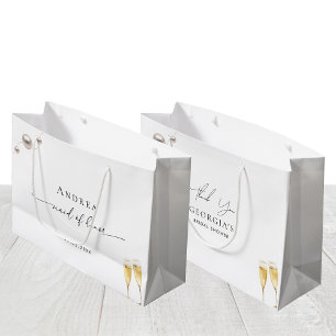 Pearls and Prosecco Maid of Honour Thank You Large Gift Bag