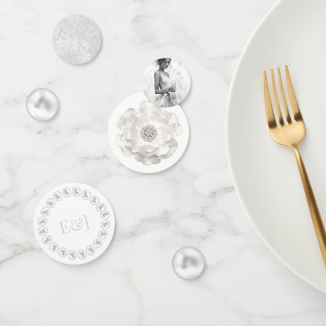 Pearls and Prosecco Personalised Bridal Shower Confetti (Group)