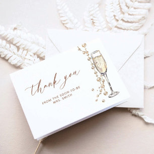 Pearls And Prosecco Thank You  Card