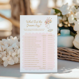 Pearls and Prosecco What did the Groom Say Game
