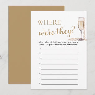 Pearls and Prosecco Where Were They Couple Game Invitation