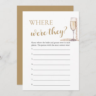 Pearls and Prosecco Where Were They Couple Game Invitation