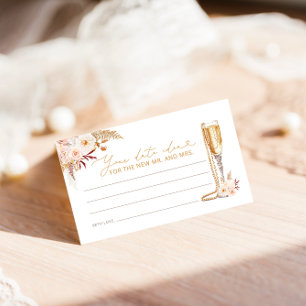 Pearls and Prosecco with Floral Date Night Ideas Enclosure Card