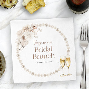 Pearls Bridal Brunch Napkin