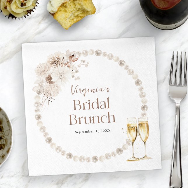 Pearls Bridal Brunch Napkin (Pearls Bridal Brunch Napkins
)