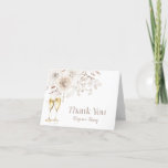 Pearls Bridal Shower Folded Thank You Card<br><div class="desc">Pearls Bridal Shower Folded Thank You Card. Elevate your celebration with our Pearls Bridal Shower Thank You Card. Featuring delicate watercolor boho chic cream and tan florals adorned with lovely pearls and gold-dusted champagne glasses, this collection exudes timeless sophistication. Perfect for a champagne brunch affair, this collection sets the tone...</div>