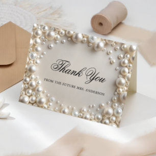 Pearls Bridal Shower Thank You Card