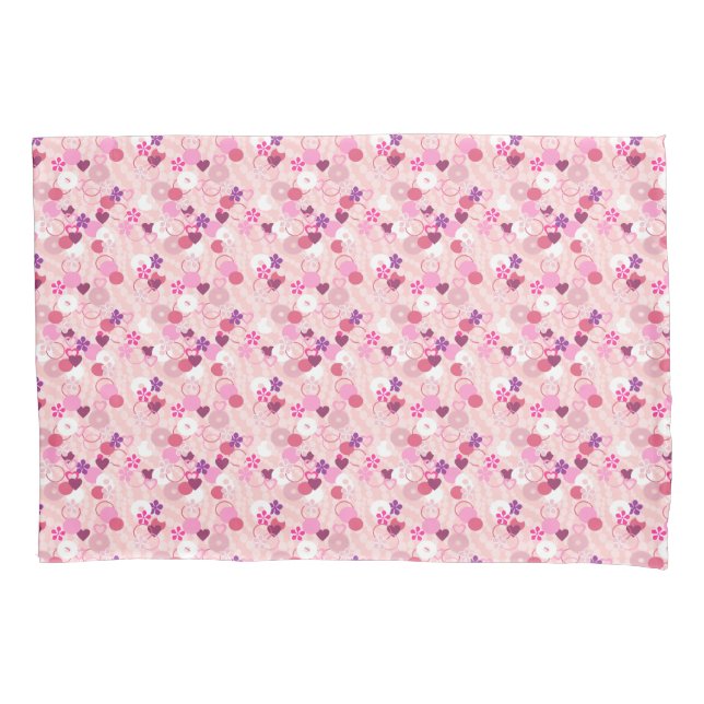 Pearls, Flowers, & Pink Pillowcase (Front)