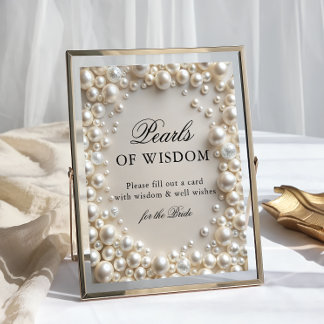 Pearls of Wisdom Bridal Shower Poster