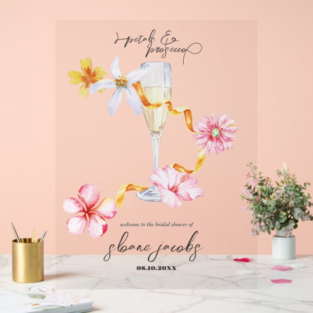 Pearls, Petals & Prosecco | Petals Welcome Sign (Wedding)