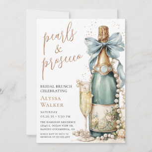 Pearls & Prosecco Bridal Brunch Invitation