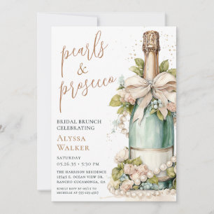 Pearls & Prosecco Bridal Brunch Invitation