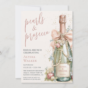 Pearls & Prosecco Bridal Brunch Invitation