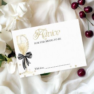 Pearls & Prosecco Bridal Shower Advice Card