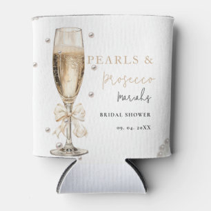 Pearls & Prosecco Bridal shower Can Cooler