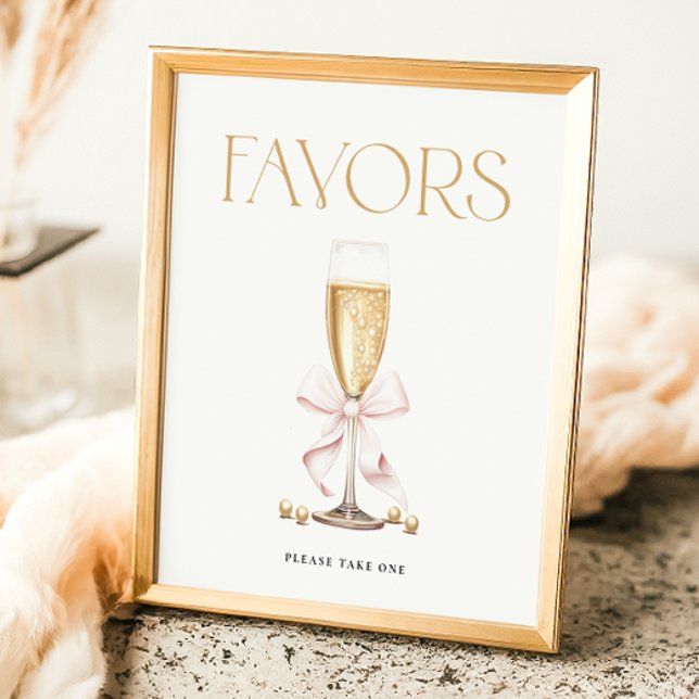 Pearls & Prosecco Bridal Shower Favours Sign (Creator Uploaded)