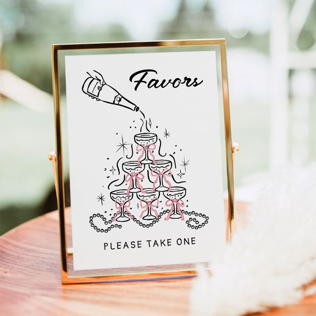 Pearls & Prosecco Bridal Shower Favours Sign (Creator Uploaded)
