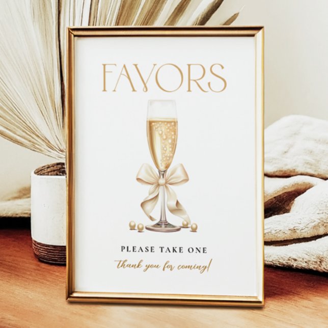 Pearls & Prosecco Bridal Shower Favours Sign (Creator Uploaded)