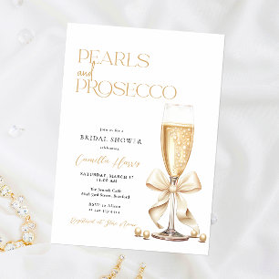 Pearls & Prosecco Bridal Shower Invitation