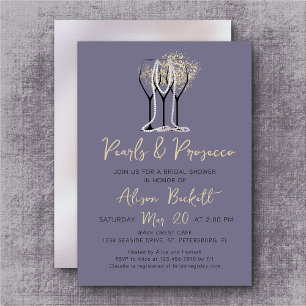 Pearls & Prosecco Bridal Shower Invitation
