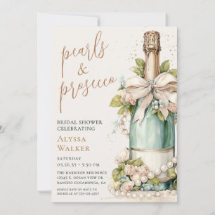 Pearls & Prosecco Bridal Shower Invitation