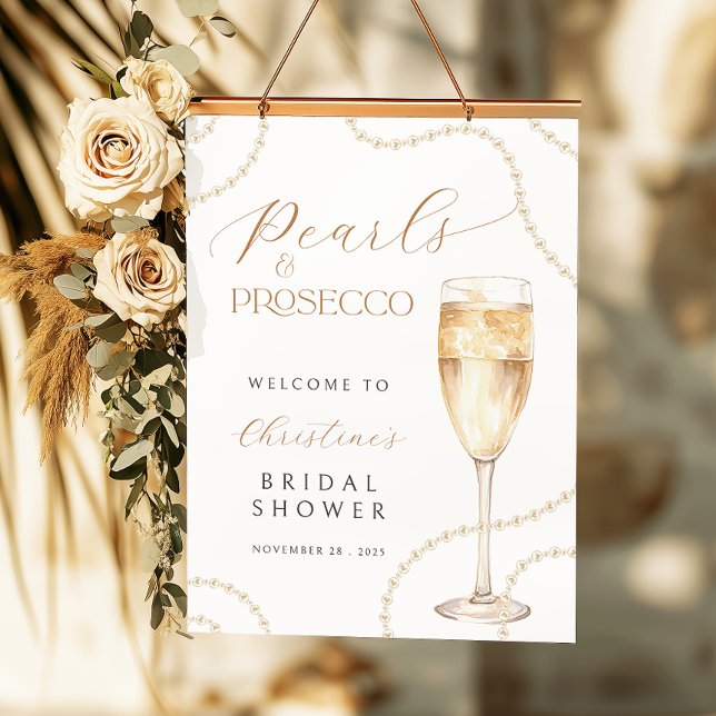Pearls Prosecco Bridal Shower Poster Sign Digital (Creator Uploaded)