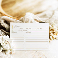 Pearls & Prosecco Bridal Shower Recipe Card