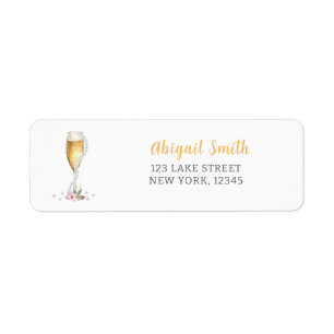 Pearls & Prosecco Bridal Shower Return Address