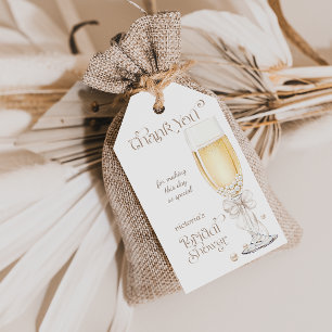 Pearls & Prosecco Bridal Shower Thank You  Gift Tags