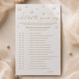 Pearls Prosecco Bridal Shower What Did he say game