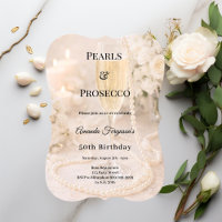 Pearls Prosecco Champagne elegant birthday