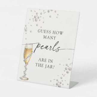 Pearls & Prosecco Guess How Many Pearls Game Sign