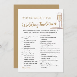 Pearls & Prosecco Wedding Traditions Bridal Game Invitation