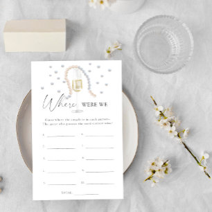 Pearls & Prosecco Where were we bridal shower game